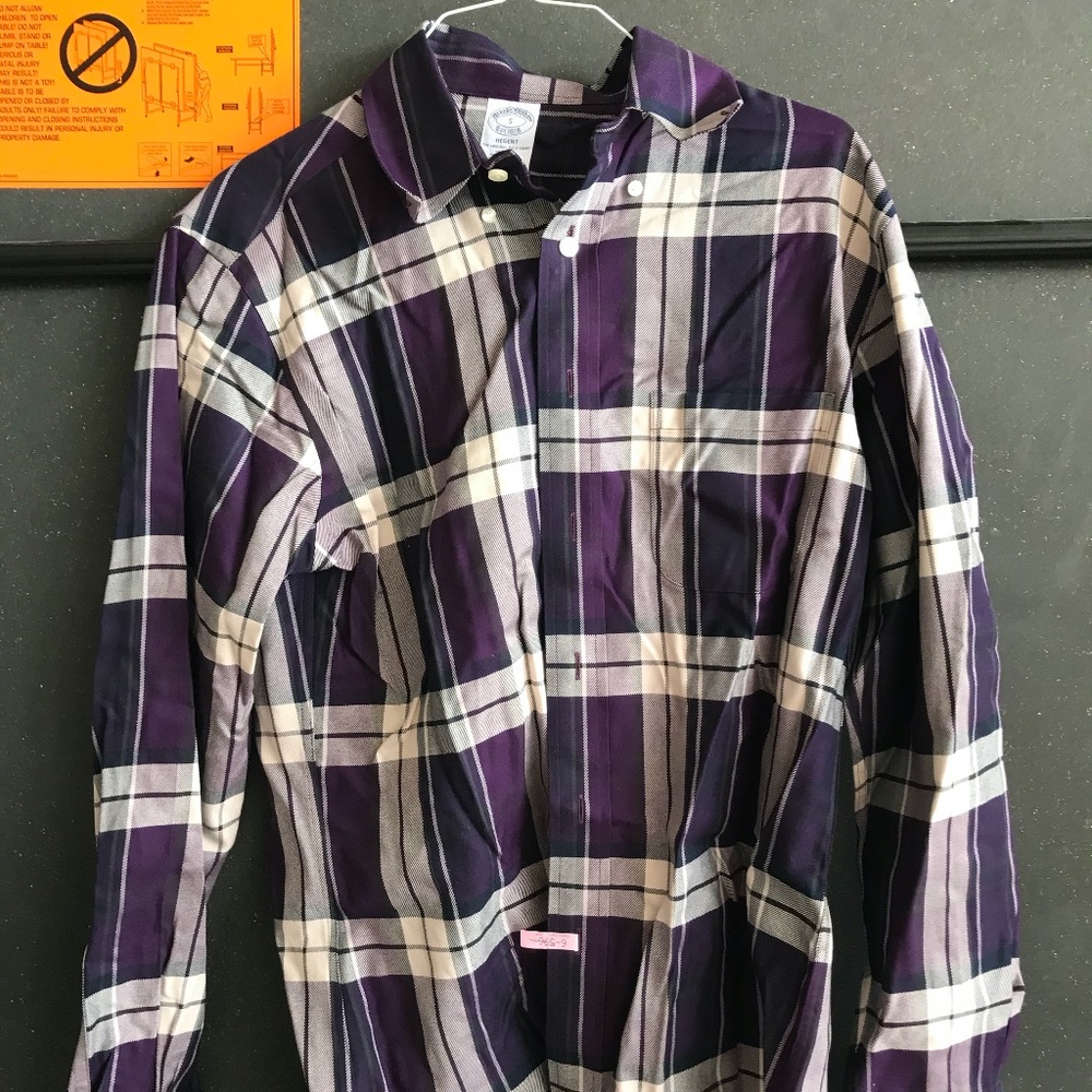 Purple Brooks Brothers Flannel